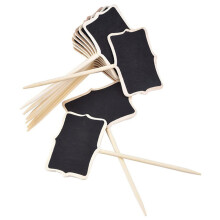 30pcs Mini Chalkboard Plant Labels Wooden Garden Markers for Succulents and Potted Plants
