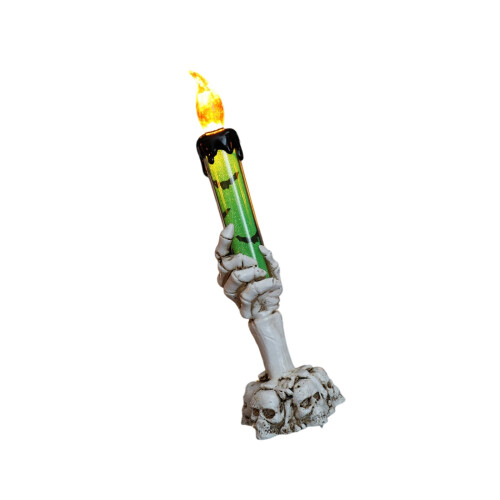Bougie électronique LED avec dessins à la main pour la-Vert