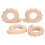 5Pcs Hedgehog Teethers 61g 6.2x4.6x1cm WoodColor 15