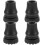 4pcs Walking Stick Rubber Tips Non Slip Shock Absorbing Trekking Pole Replacement Ends 1