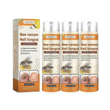 (3PCS) 1-5x Bee Venom Nail Repair Serum, Nail Care Solution, Natural Bee Venom Nail Care Spray, Ingrown Toenail Care Spray