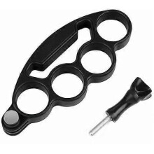 Handheld Knuckle Finger Grip for GoPro Hero 7 6 5 for Xiaomi Yi 4K SJ4000 SJ5000 SJ6000 for EKEN H9 Action Camera Selfie Accessory, Model: Black