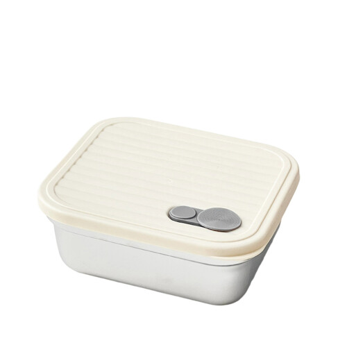 Stainless  Food Storage Container With Leak proof Lid -Beige 1