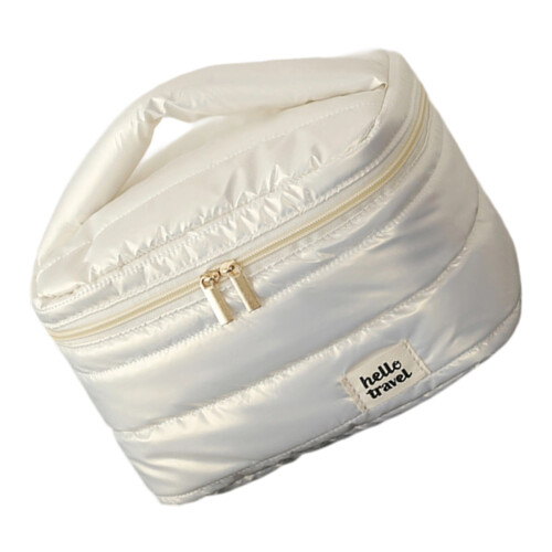 Women’s Makeup Container With Separate-Pearl white large to