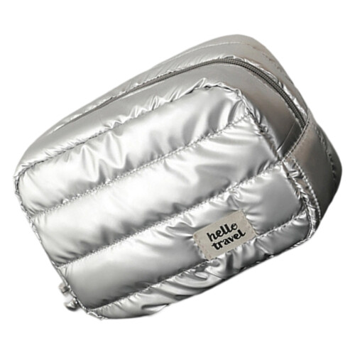 Versatile Cosmetic Bag for Women Gym-Silver three dimensi