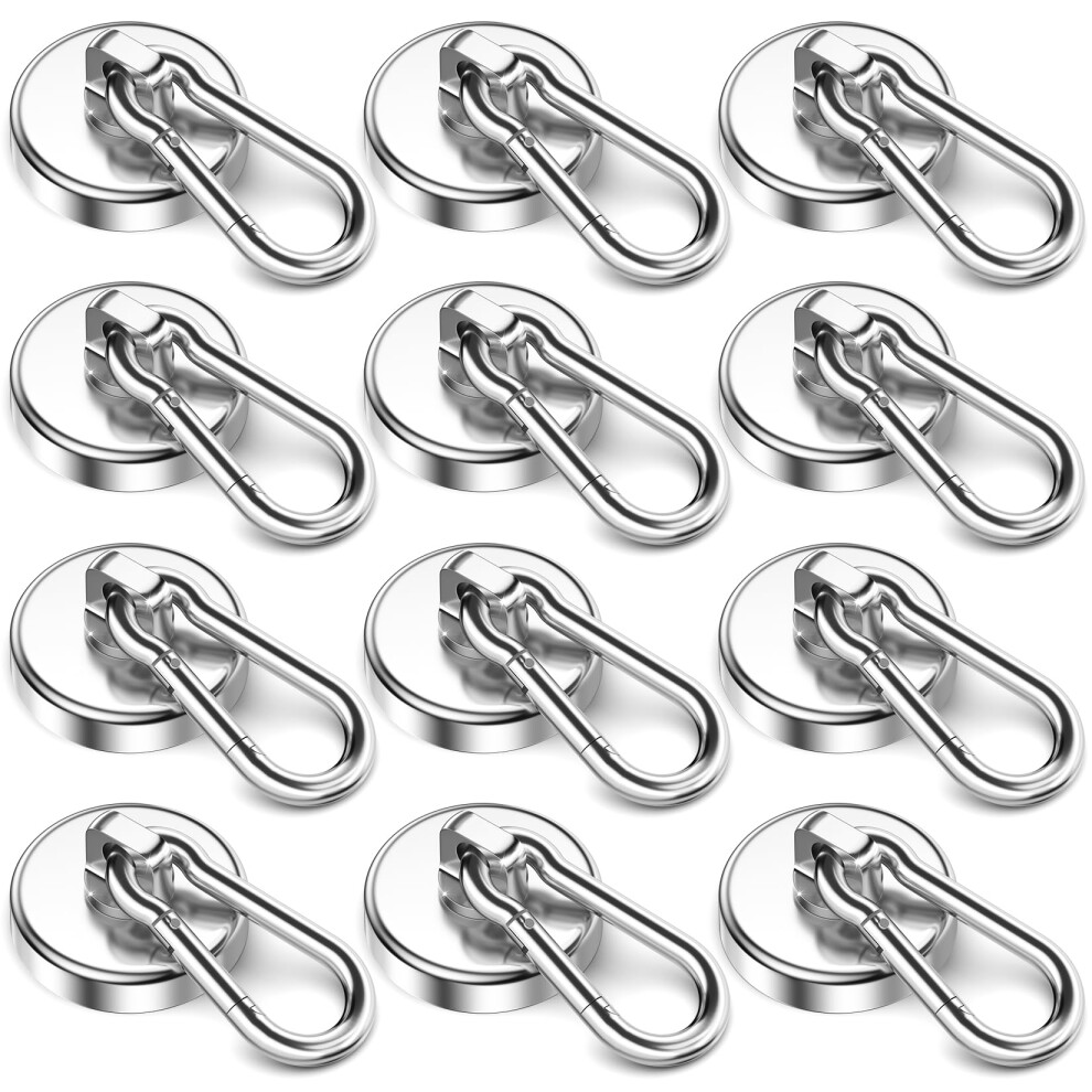 Heavy Duty Neodymium Magnetic Swivel Hooks 100Lbs 12 Pack, 360 Rotation For Home Office Cruise 9330225529316