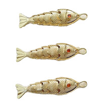 Geometrics Fish Alloy Craft Pendant Jewelry Component for-M
