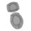 2pcs Soft Polyester Toilet Lid Cover and Sink Covers-grey 1
