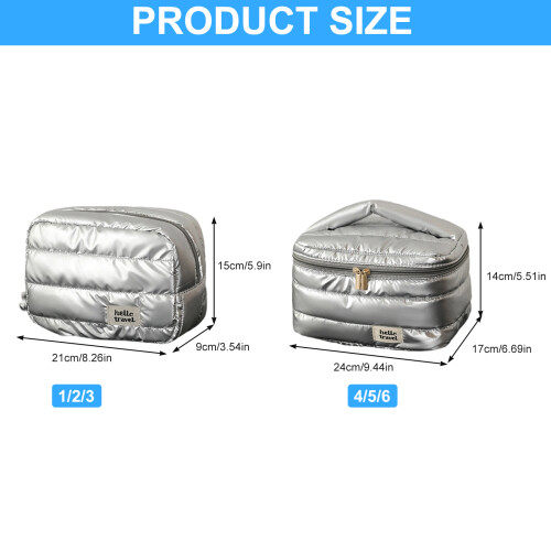 Women’s Makeup Container With Separate-Pearl white large to 2