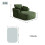 MIMO Green Chenille Chaise Lounge with Cushion 2