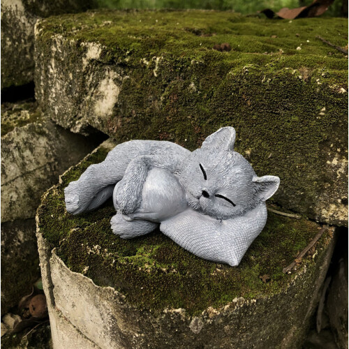 Garten-Kätzchen-Figur, Outdoor-Kätzchen-Statue, Zuhause, 2