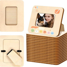 10er-Set Holz-Fotorahmen, Bemalbar, DIY-Bastelset, Bilderrahmen für Kinder, Schulprojekte, Wanddekoration zu Hause, Partys