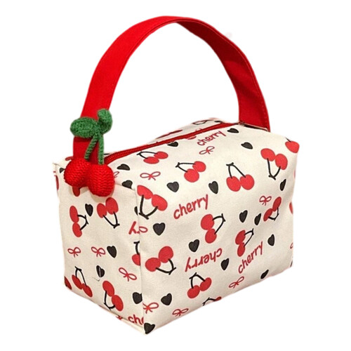 Geräumiger Kosmetik-Organizer aus-Red Cherry Handheld