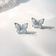 (Blue Crystal) Crystal Elk Earrings Women Christmas Deer Ear Stud Stylish Xmas Gift Girls