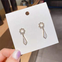 (Square Earrings) Crystal Elk Earrings Women Christmas Deer Ear Stud Stylish Xmas Gift Girls