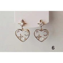 (Star and Moon) Crystal Elk Earrings Women Christmas Deer Ear Stud Stylish Xmas Gift Girls