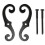 4PCS Cast Iron Shutter Fasteners - Decorative S-Shape Shutter Dogs Hardware - Rust-Resistant External Shutter Tieback 3