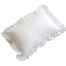 Decoratieve geschulpte kussensloop Stevige-40 60 Eén wit