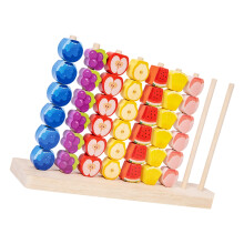 Wooden Color Matching Stacking Puzzle Game Toy For Kids Fine-C