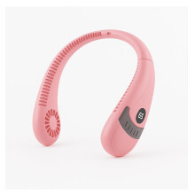 Foldable Bladeless Neck Fan with LED Display, 3 Speed Settings, Quiet Rechargeable Cooling for Outdoor and Home