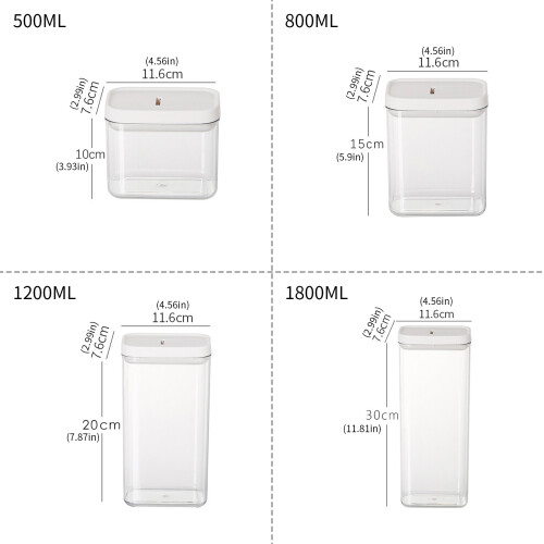 Clear Plastic Sealed Food Container for Snacks Dry-   C 1