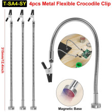 8pcs Magnetic Helping Hands Soldering Third Hand Tools Metal Flexible Gooseneck with Alligator Clips Welding Tool
