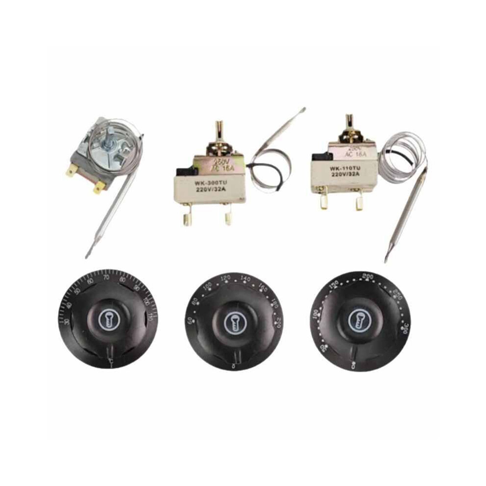 0-110C, 50-300C, Oven/Deep Fryer, Knob Thermostat, 25A Thermostat, 250V Temperature Limiter 60-200 Degree 6032767161766