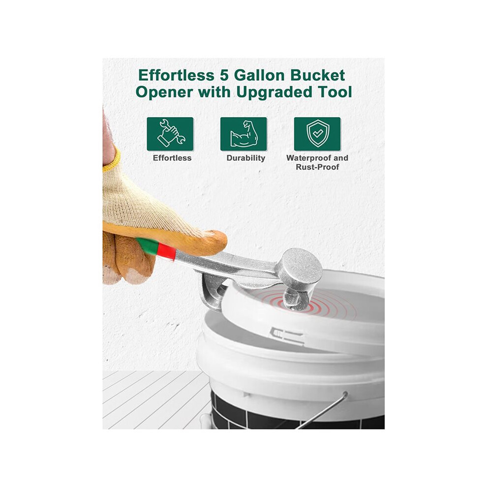 2X 5 Gallon Bucket Opener Tool - Upgraded Aluminum Paint Bucket Lid Remover Wrench, 8.5 Inch Metal Can Opener 6031734292991