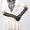 (45cm, black) Women's Long Full Finger Leather Winter Elbow Opera Gloves 3