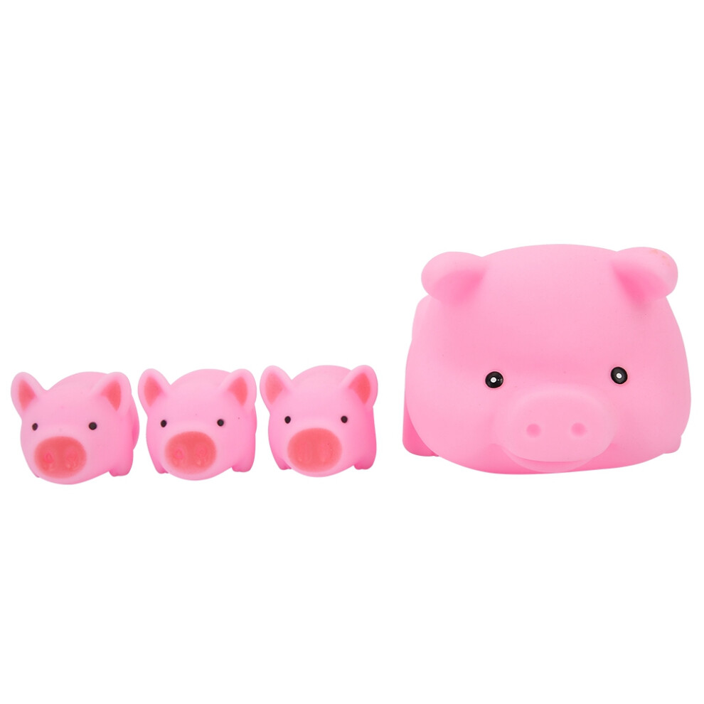 4 Pig Bath Toys Squeaky Set