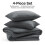 Imperial Rooms (Double, Grey) Luxury Stripe Duvet Cover Bedding Set Fitted Sheet 6