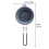 Kitchen Foldable Food Strainer Round Collapsibles Silicone-Grey 4