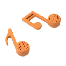 Decorative Silicone Teas Filter Music Note Shaped-Caramel color