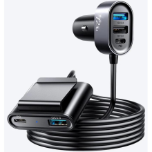 Joyroom JR-CL05 72W Multi 5 Prots 2PD+3QC Car Charger 1.5M Black
