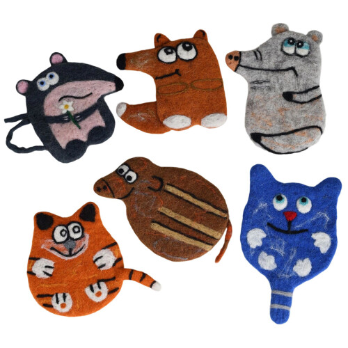 Artisanal Crafted Felt Coaster With Cute Animal Designs-4 1