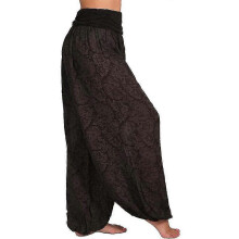 (L, Coffee) Women's Casual Baggy Gypsy Hippie Boho Harem Yoga Pants, Summer Bloomers Trousers