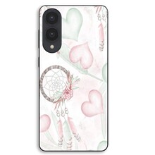 Funda de teléfono - MANIACASE - Samsung Galaxy S25 Edge - textura corazón atrapa sueños - Negro - Protección diaria