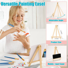26-Teiliges Acrylfarben-Set für Künstler, Kinder und Anfänger mit Staffelei, Pinseln und Leinwand