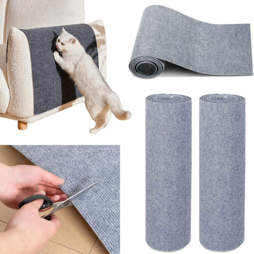 Pack Of 2 Adhesive Cats Tree Furniture Protector Pad-Light Grey 2