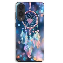 Funda para Samsung Galaxy S25 Edge atrapa sueños colorido rosa y azul Maniacase