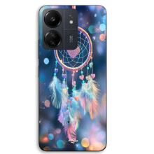 Funda de teléfono - MANIACASE - Xiaomi Redmi 13C 4G - Atrapa sueños - Rosa y azul - Protección diaria