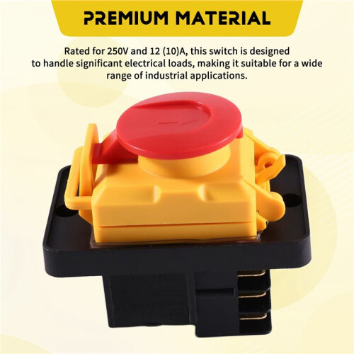 KJD22 250V Electromagnetic  Waterproof 6Pin Push Button  for Lathe Machines Power Tools Waterproof 2