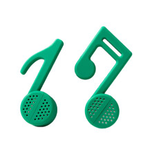 Music Note Teas Infuser Silicone Teas Accessory Gift for-Green