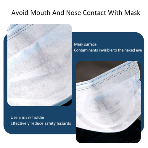 3D Mask Bracket 5PCS Reusable Silicone Inner Support Frame with Breathing Space Design and AntiFog Airflow 1