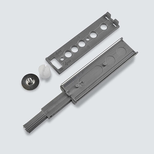Push to Open Cabinet Latch Set, Magnetic Touch Latch for Handleless Kitchen Doors, Quiet Smooth Action, 2PCS 2