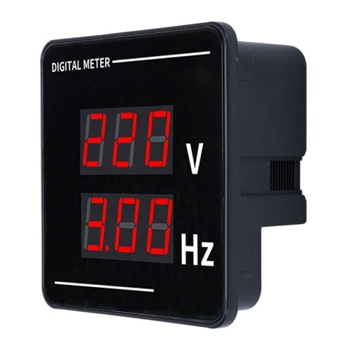 Digital AC Voltmeter Frequency Meter Tester Gauge LED Display Meter 50-500V 10.0-99.9hz Voltage Frequency Meter 1