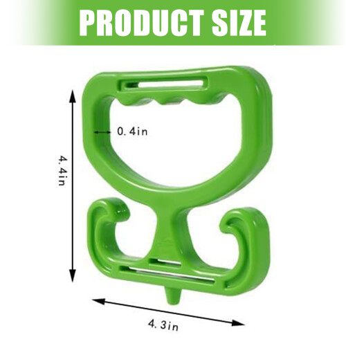 Shopping Bag Support Clip With Ergonomic Handle Plastic-Green 2