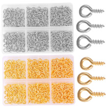 Jewelry Eye Screws Set with Easy Screw‑In Design, Durable Iron Eye Pins for DIY Pendants and Charms