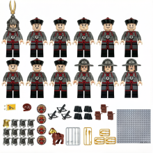 12 PCS Qing Army Soldier Series Building Block Figure Set Pretend Play Game for Children