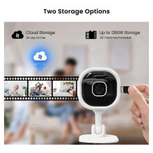 2X WiFi-Camera 2K, Camera'S voor Binnenhuisbeveiliging voor Baby'S/Ouderen/Honden/Huisdieren met Telefoon-App